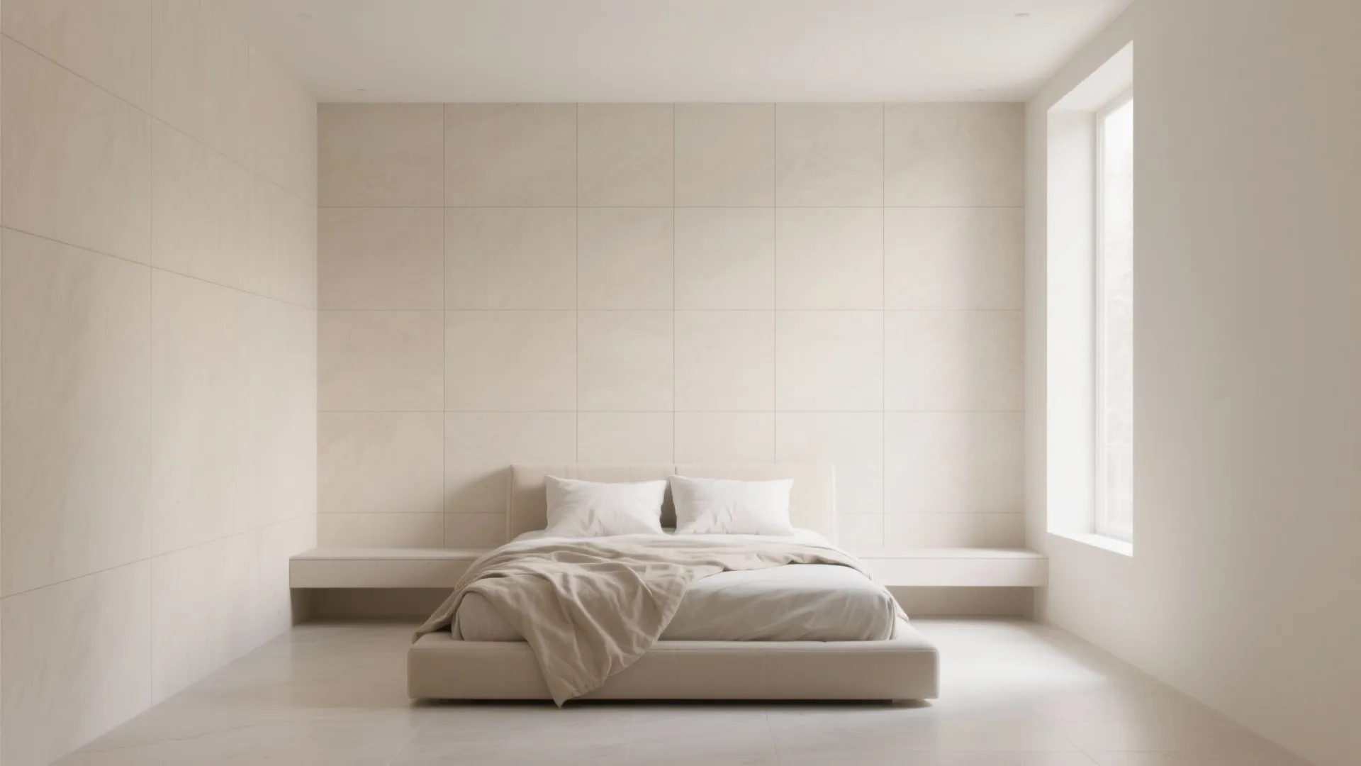 5. Large-format Porcelain Tiles for Minimalist Impact