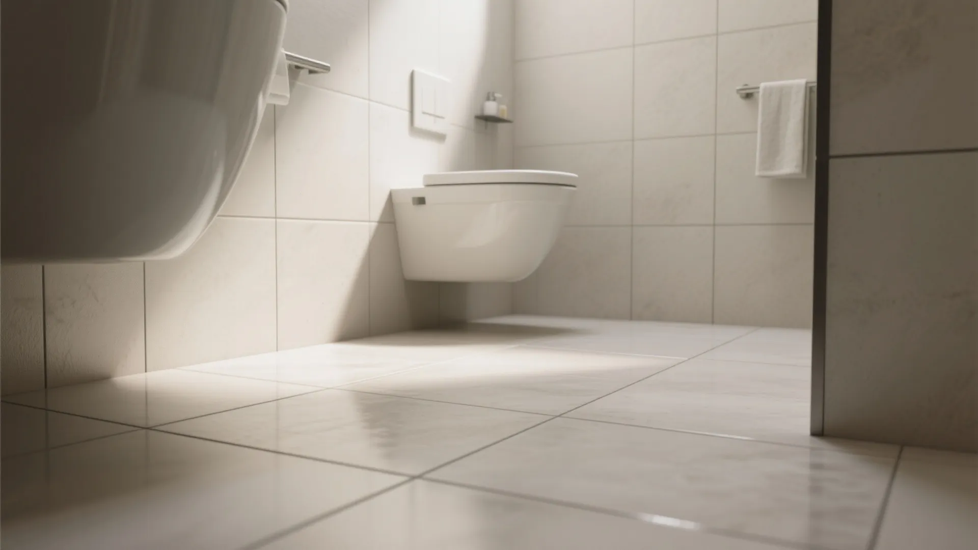 4. Large-format tiles to minimize grout and clutter