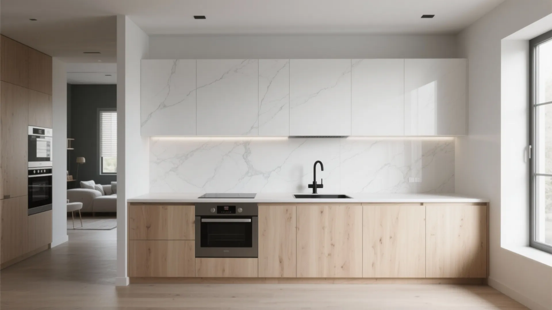 2. Large Format Slabs for Seamless Flow