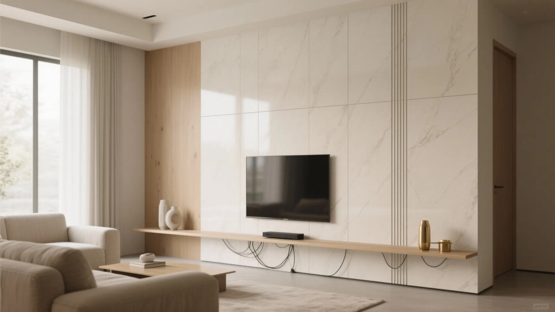 Minimalist large-format slabs