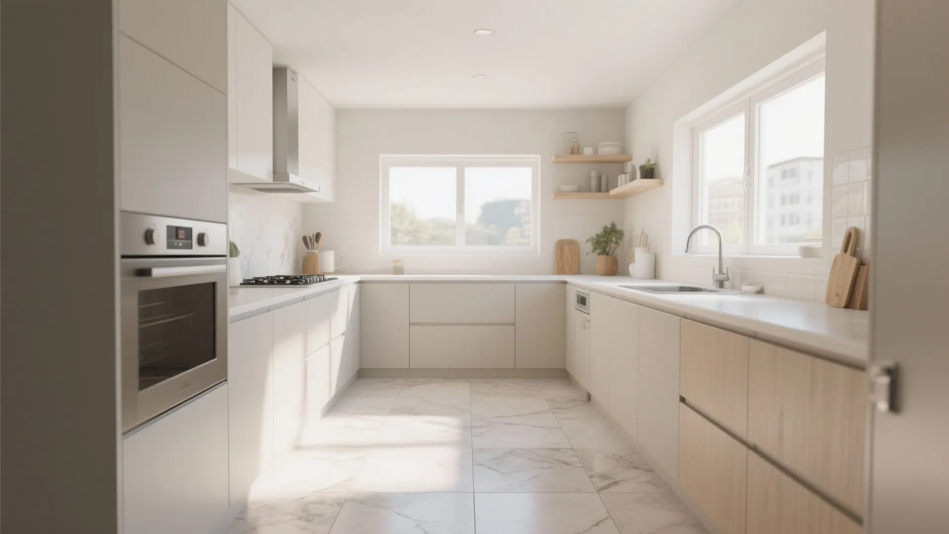 8. Large-Format Stone Tiles