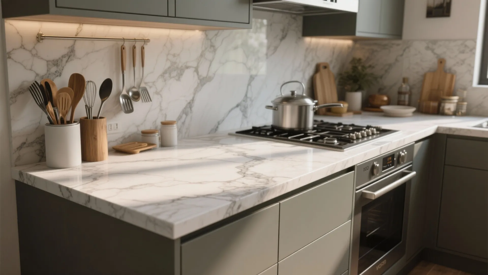 4. Large-format porcelain that mimics stone