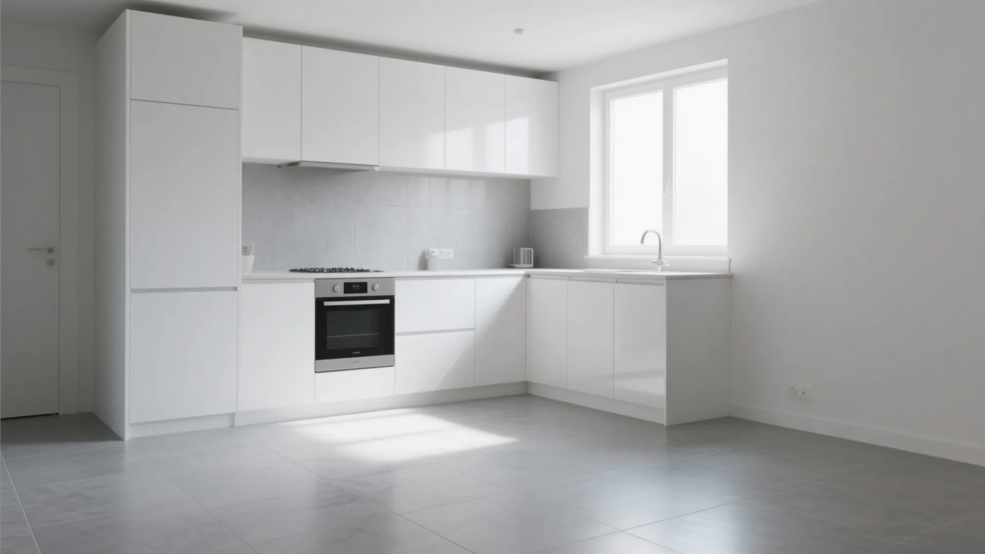 3. Sleek Large-Format Porcelain