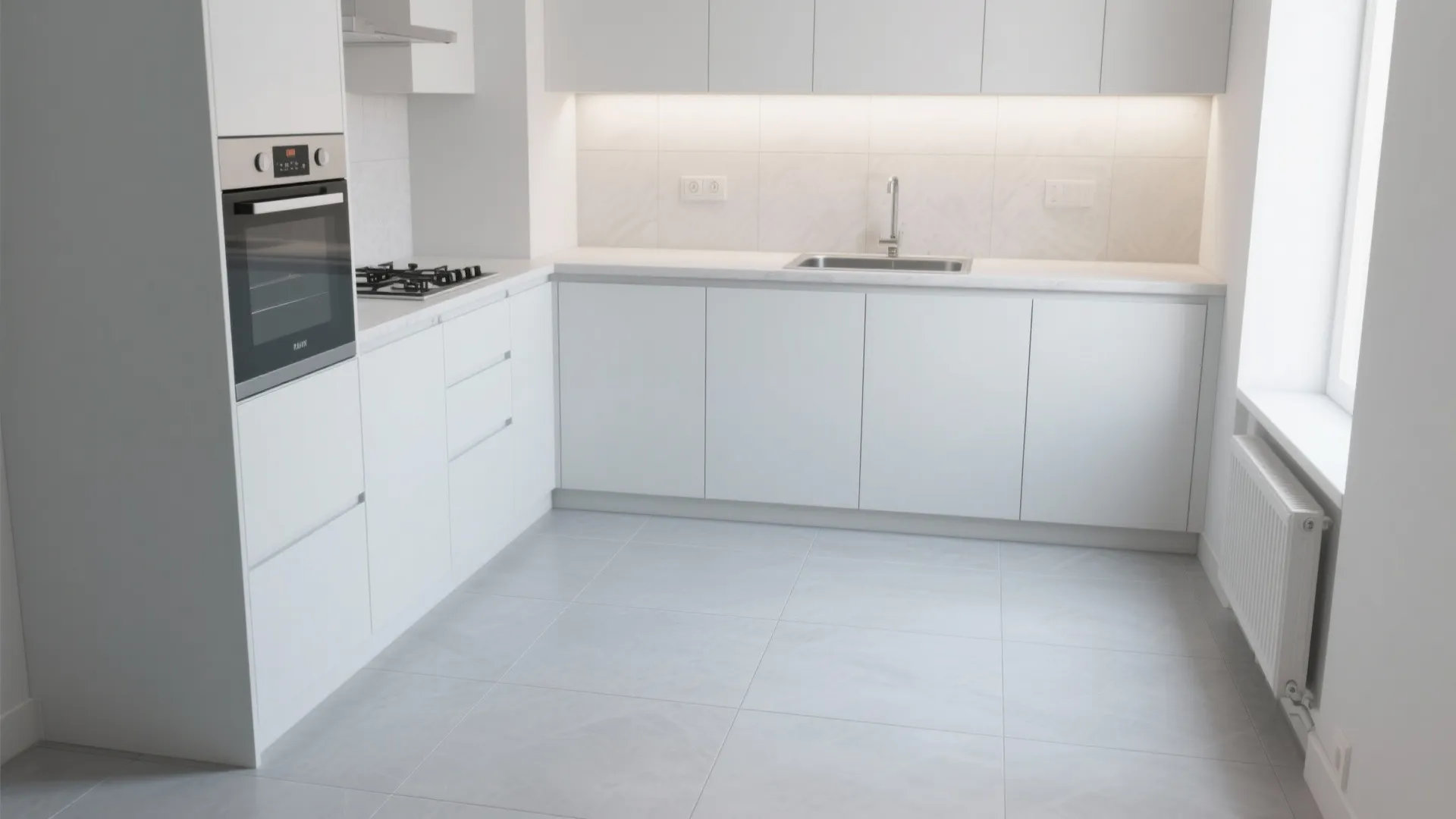 2. Sleek Large-Format Tiles