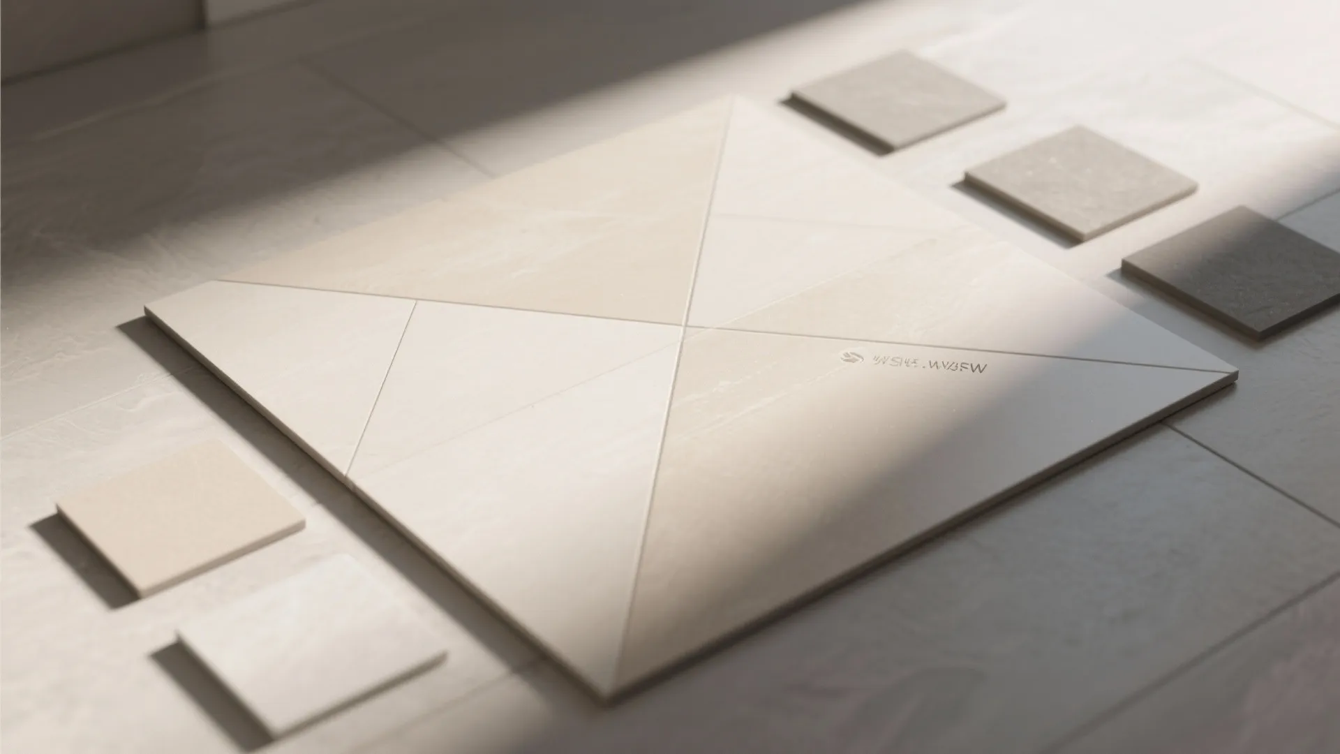 Large-format tiles to create visual width