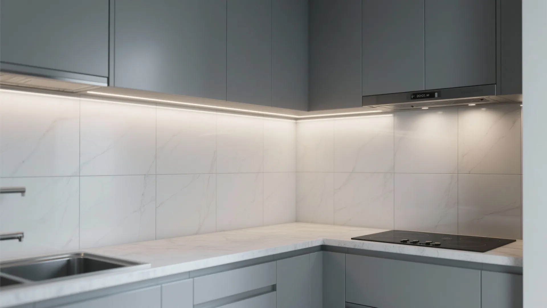 2. Large-format tiles to minimize grout lines