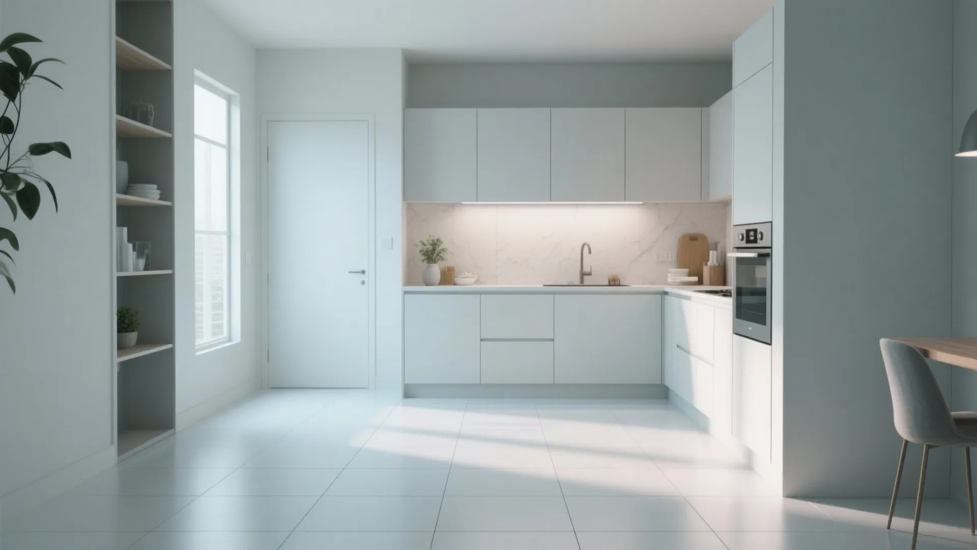 4. Large-format tiles to minimize grout lines