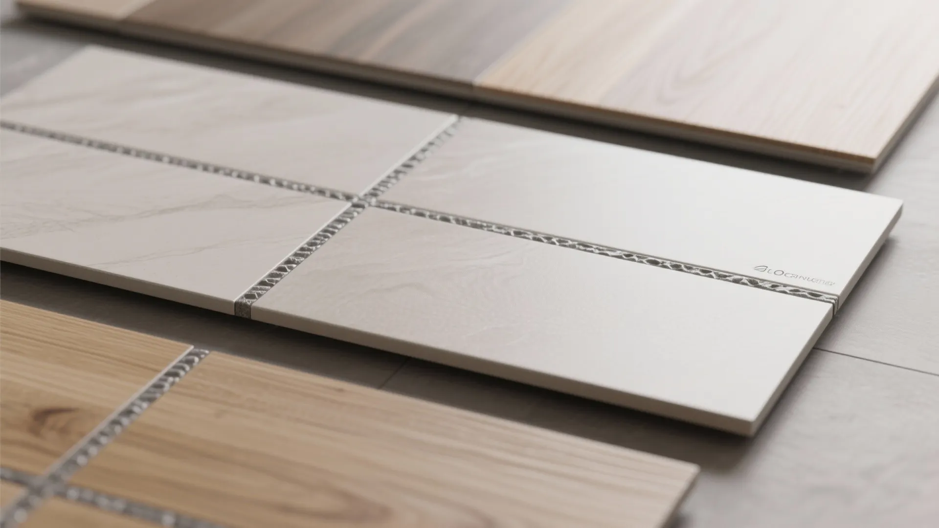 3. Use large-format tiles and continuous grout lines