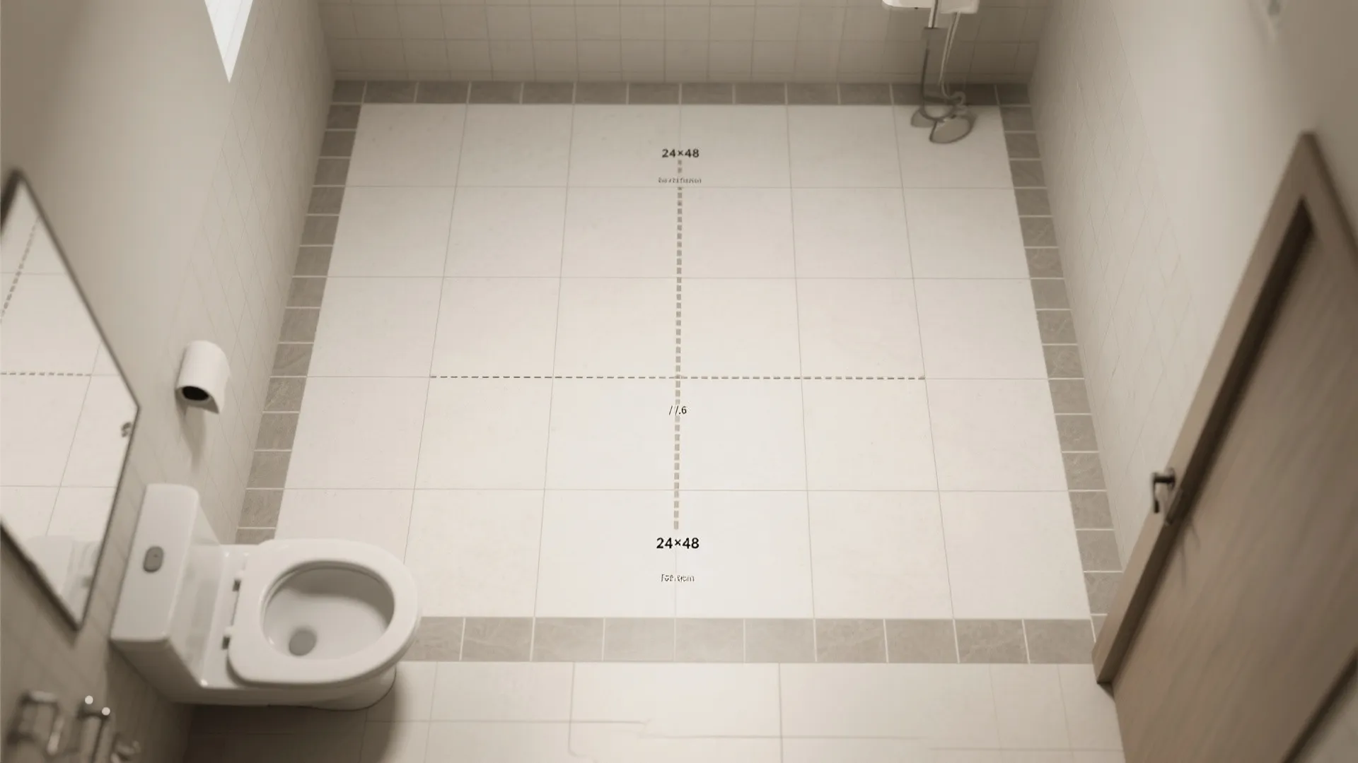 3) Large-Format Tiles with Tight Grout Lines for a Seamless Look