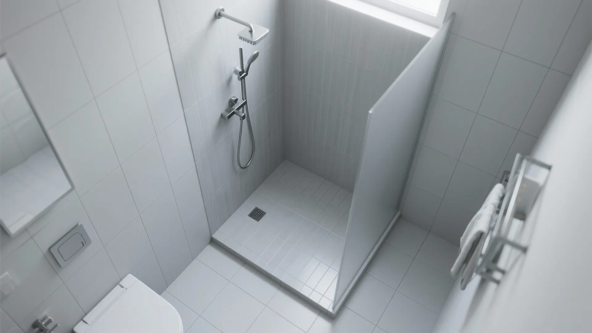 Large-format tiles with tight grout lines