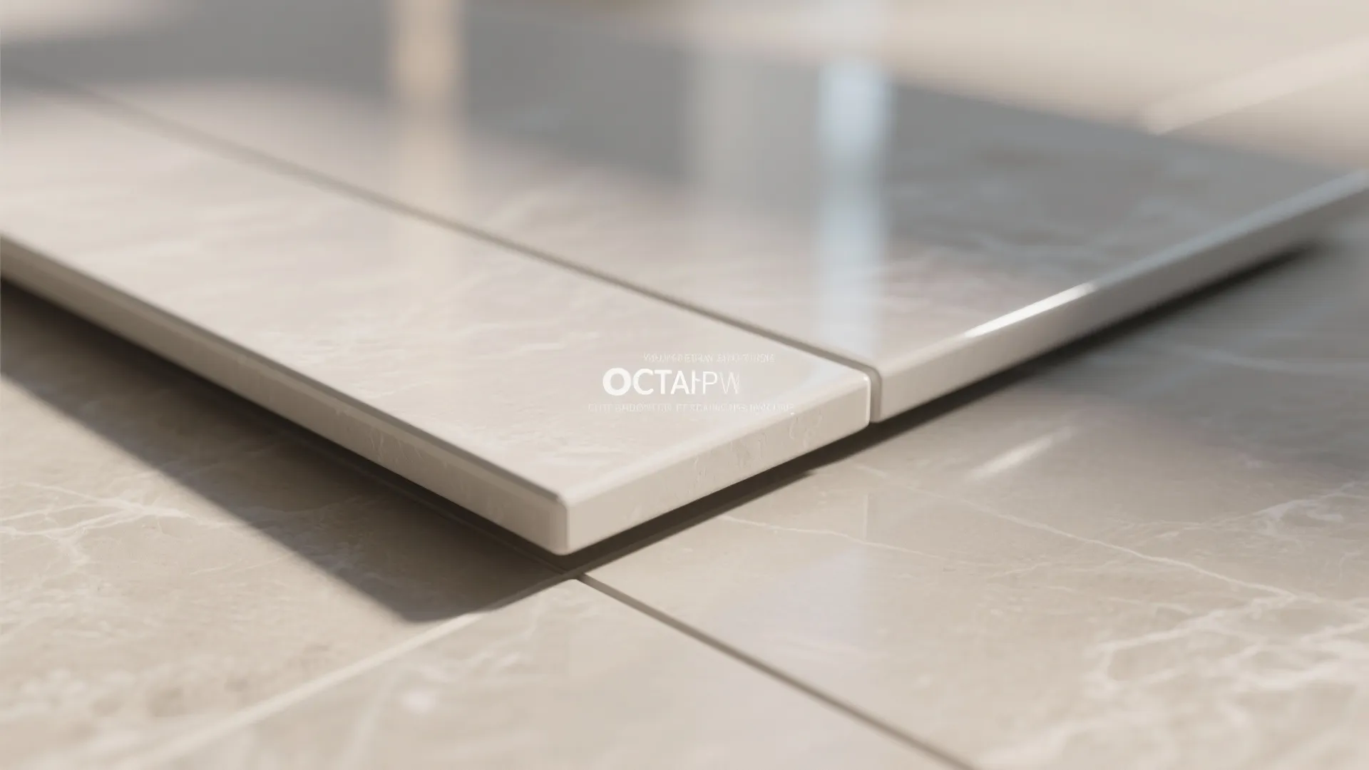 Large-format vitrified with tight grout lines