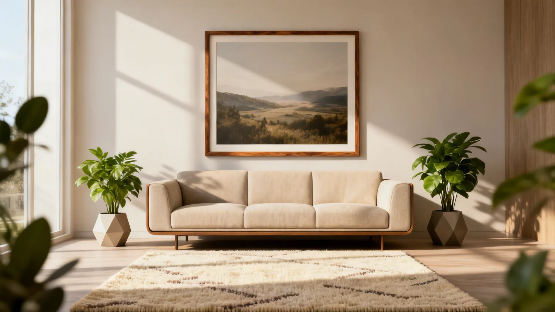 Large Framed Wall Pictures: 5 Living Room Ideas: How to use oversized framed art to transform small and large living rooms — five practical design inspirations from a pro