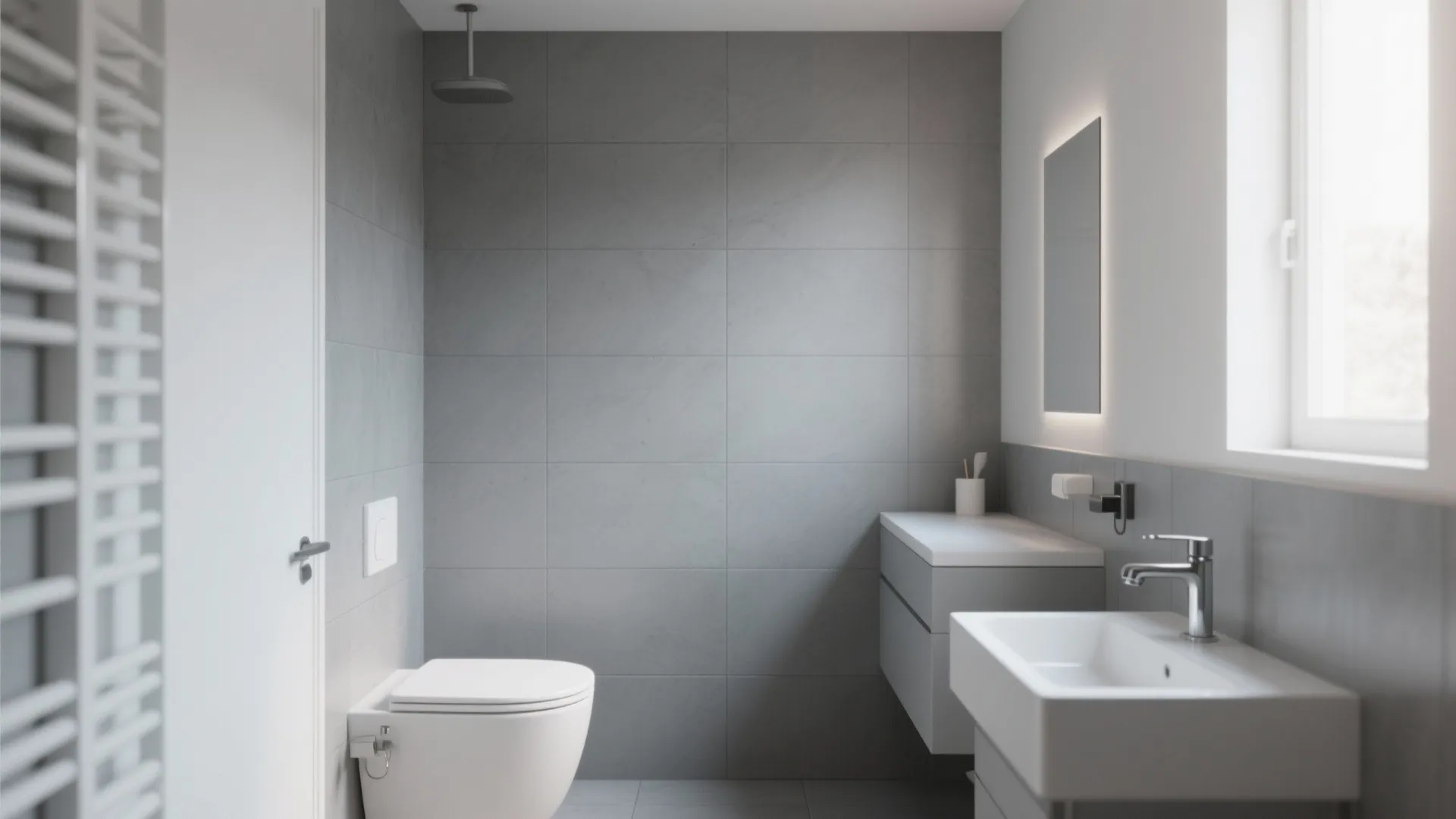 Large Format Grey Tiles