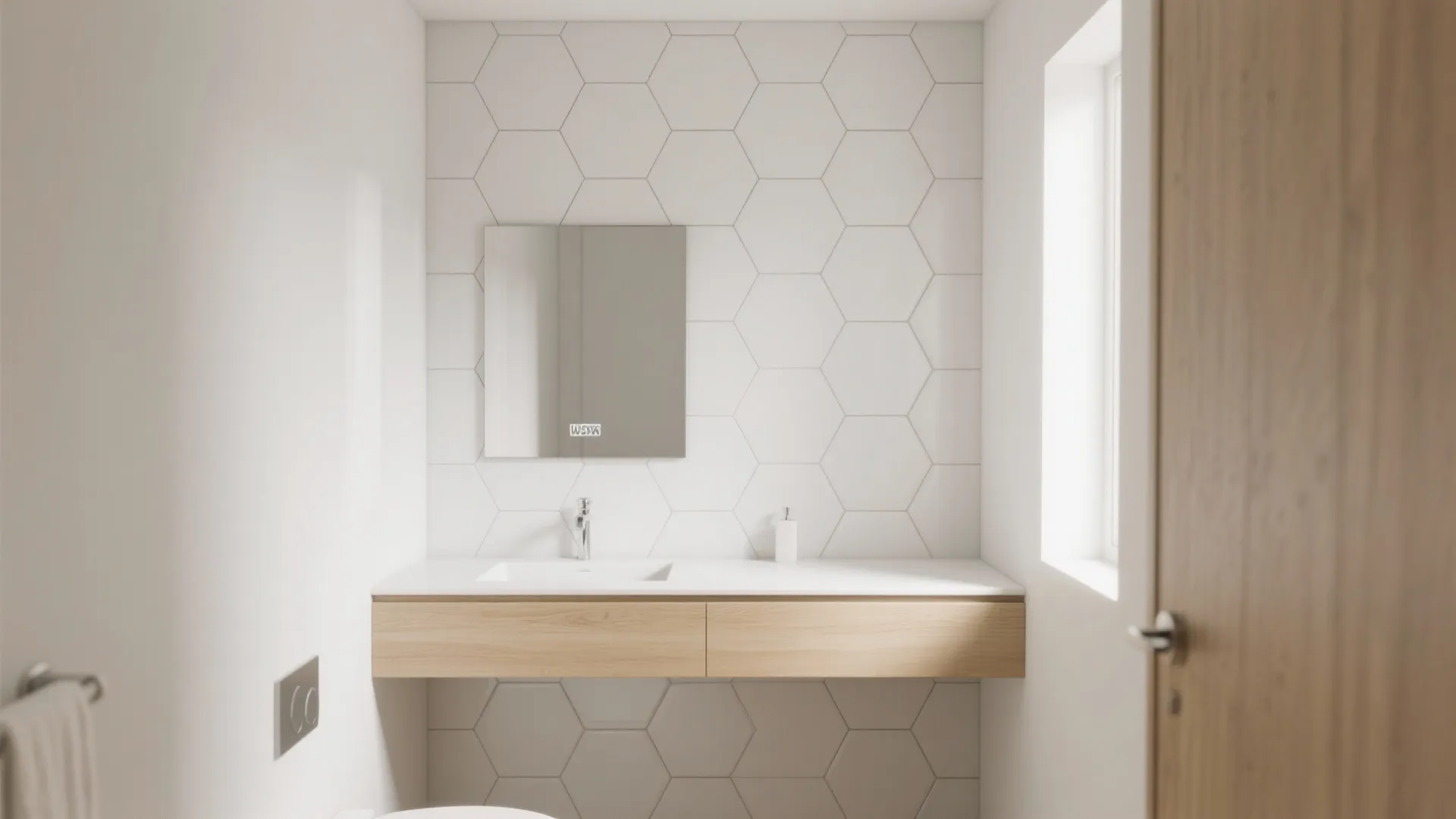 Large-Format Hex on the Walls to Stretch Space