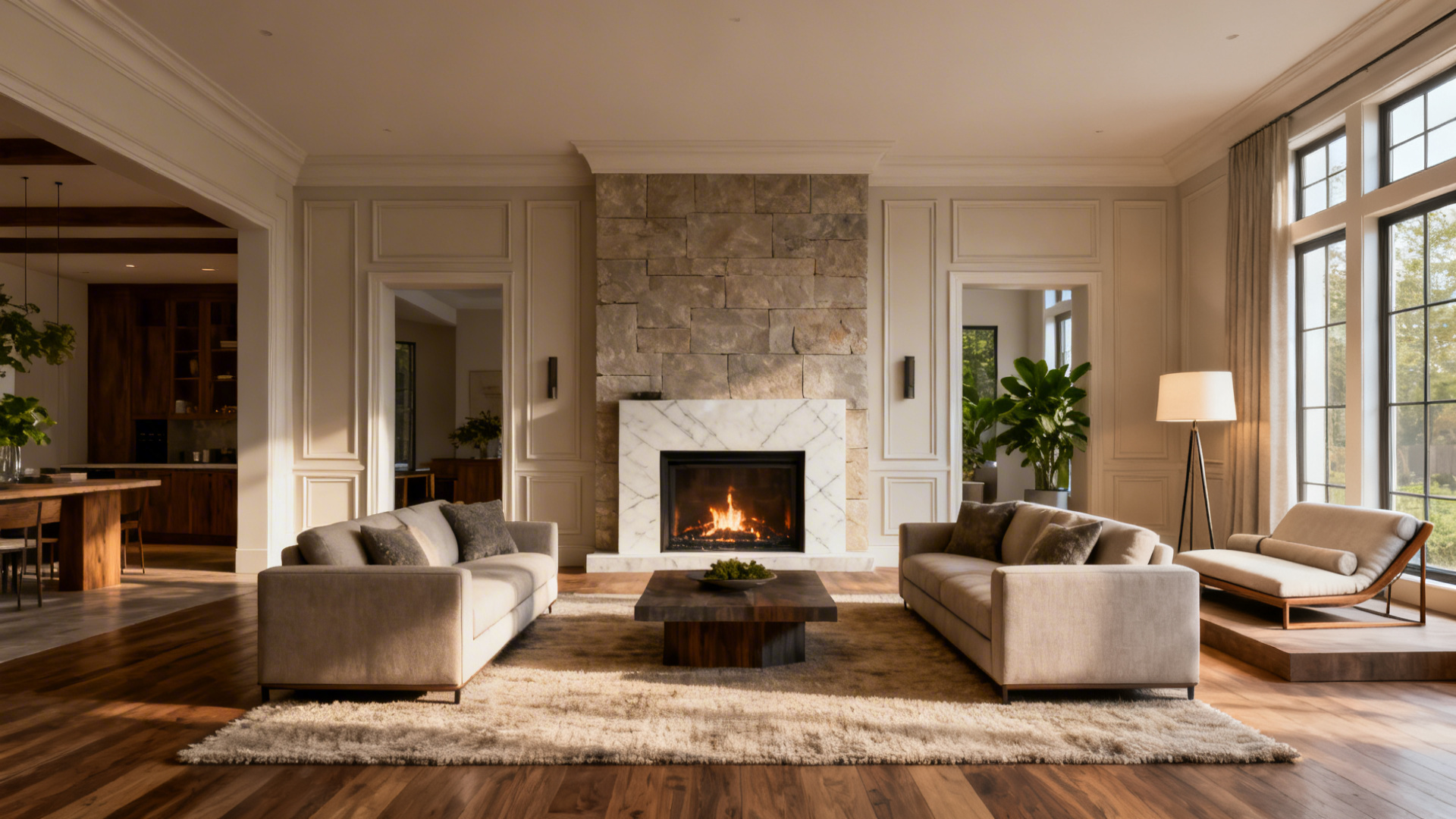 5 Ways: How to Decorate a Large Living Room with Fireplace