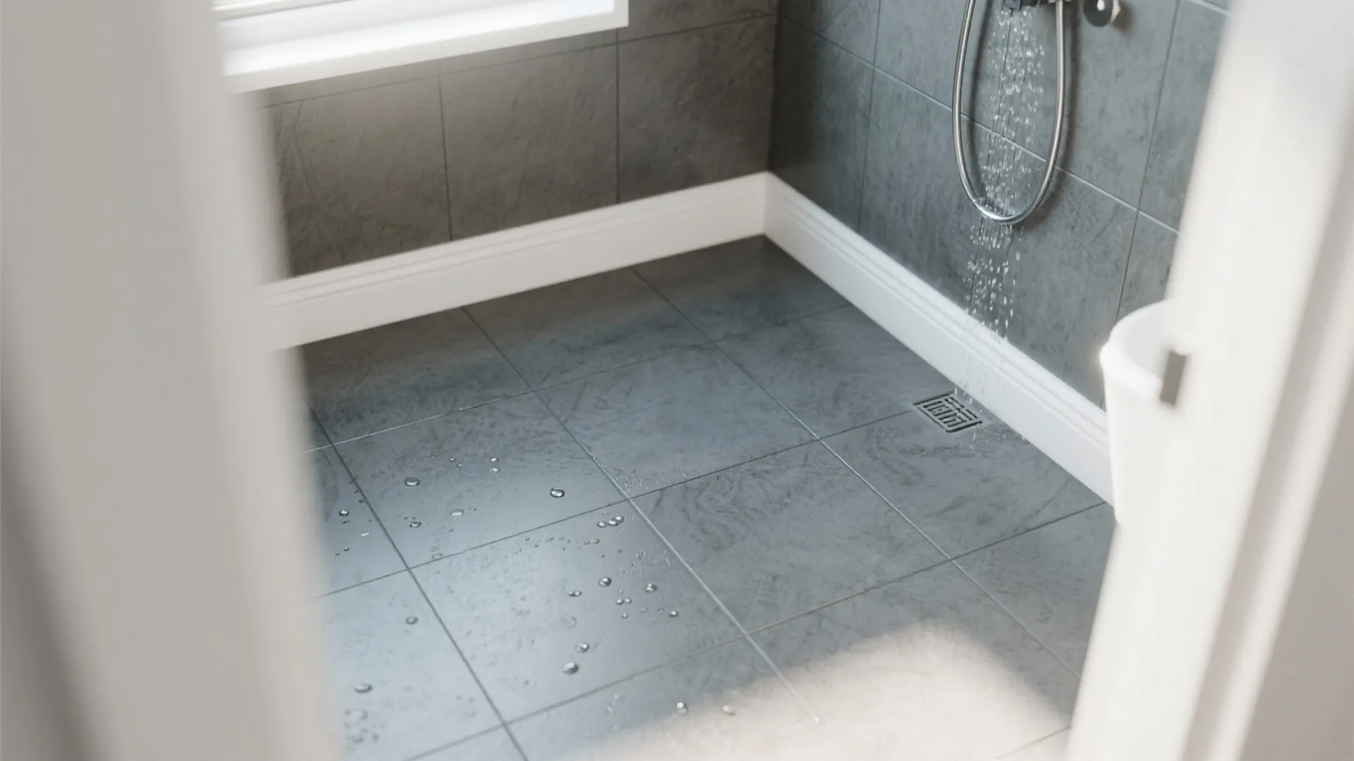 1. Large-format matte grey porcelain