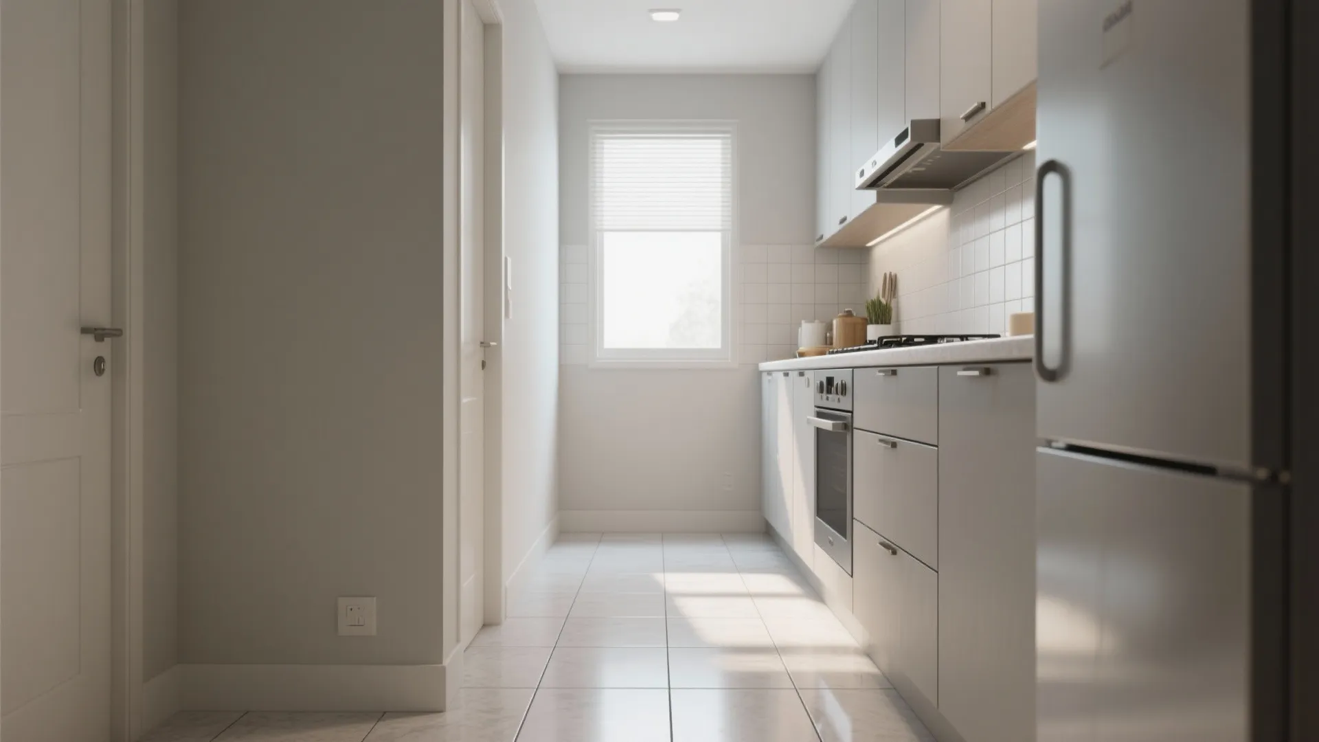 1. Large-format porcelain tile — seamless and modern