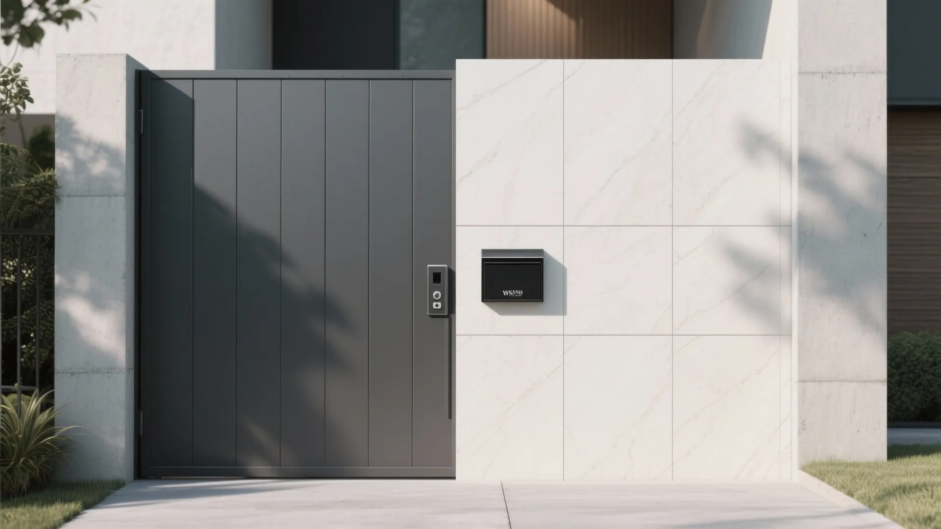 Large-Format Porcelain for a Sleek Entry