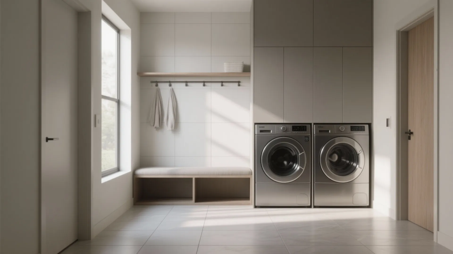 2. Large-format Porcelain for a Minimal Look