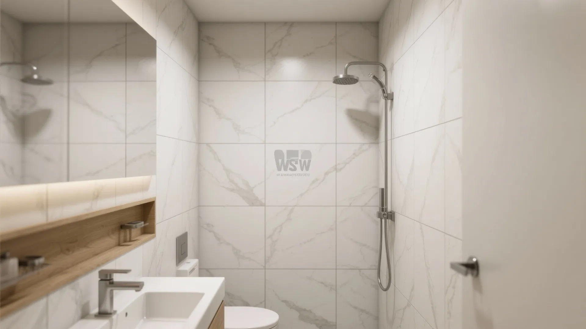 Large-format porcelain for fewer grout lines