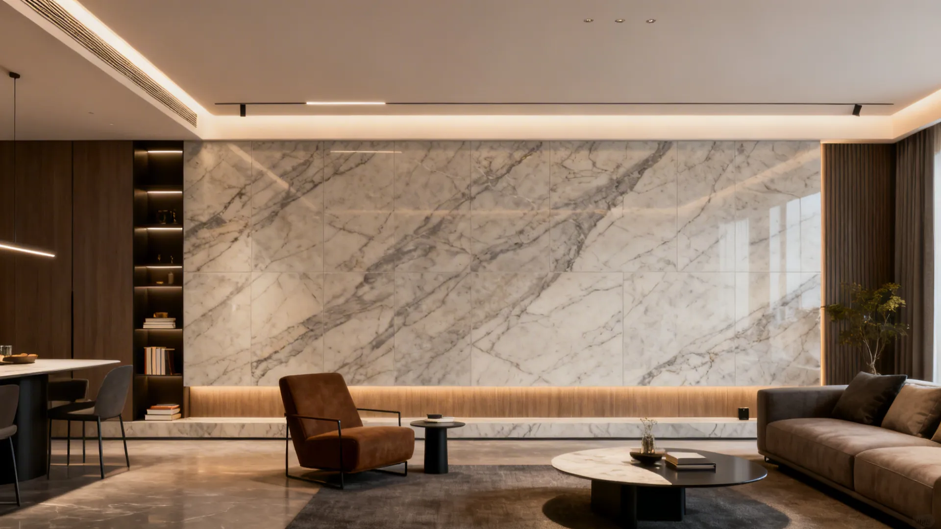 2. Large-format Porcelain Slabs