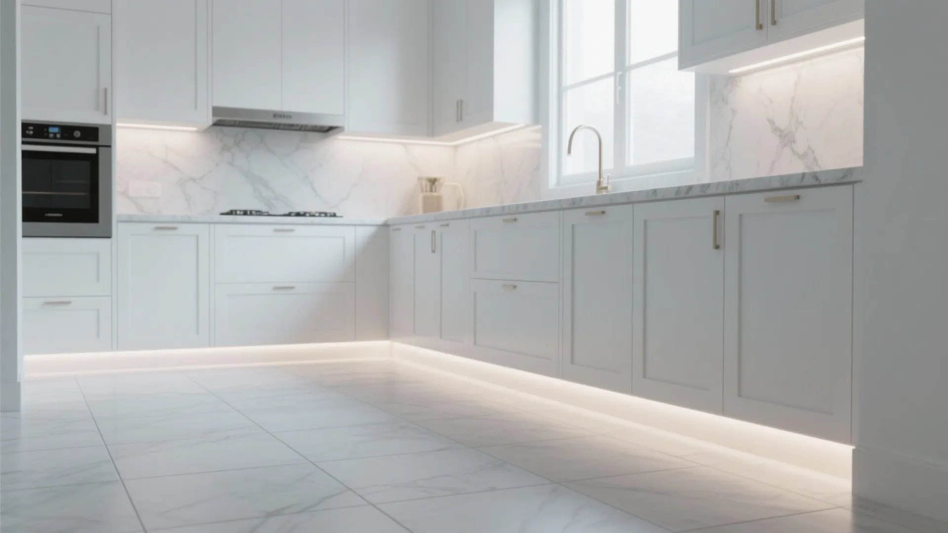 1. Large-format porcelain tiles