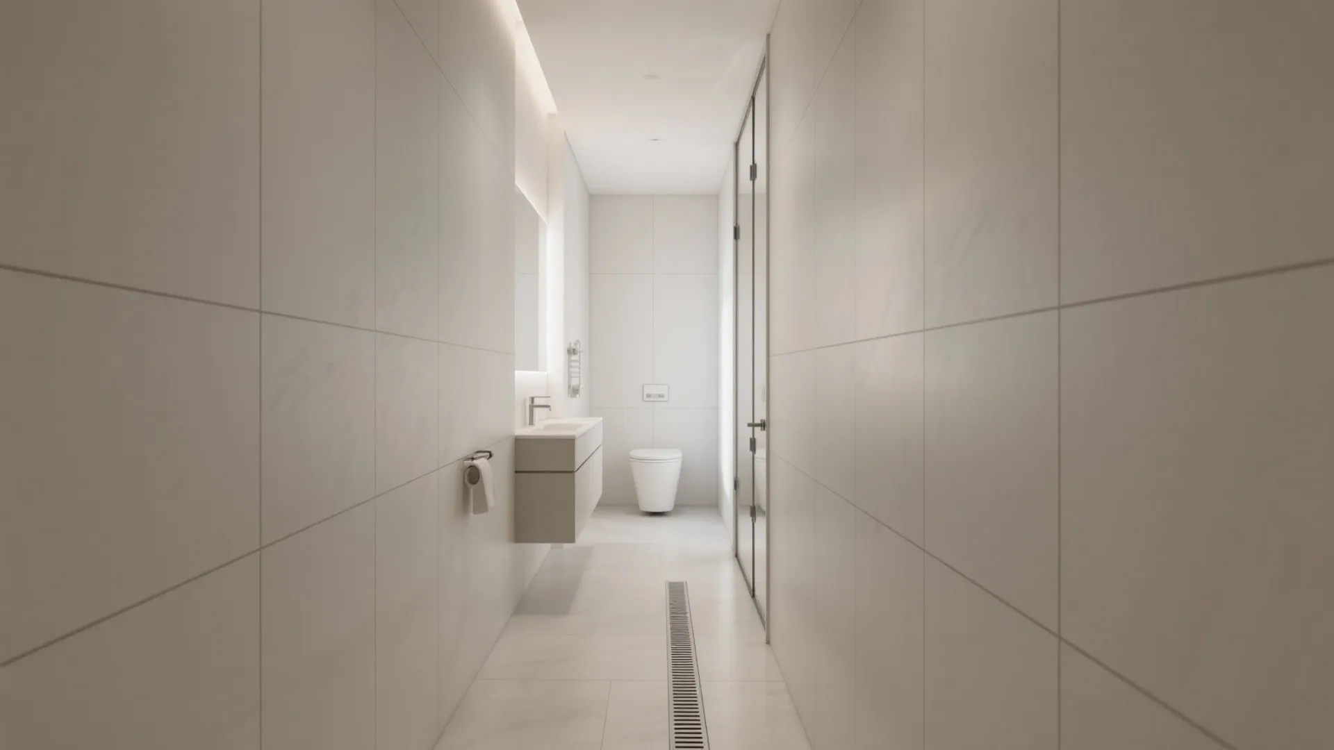 4) Large-Format Porcelain and Fewer Grout Lines