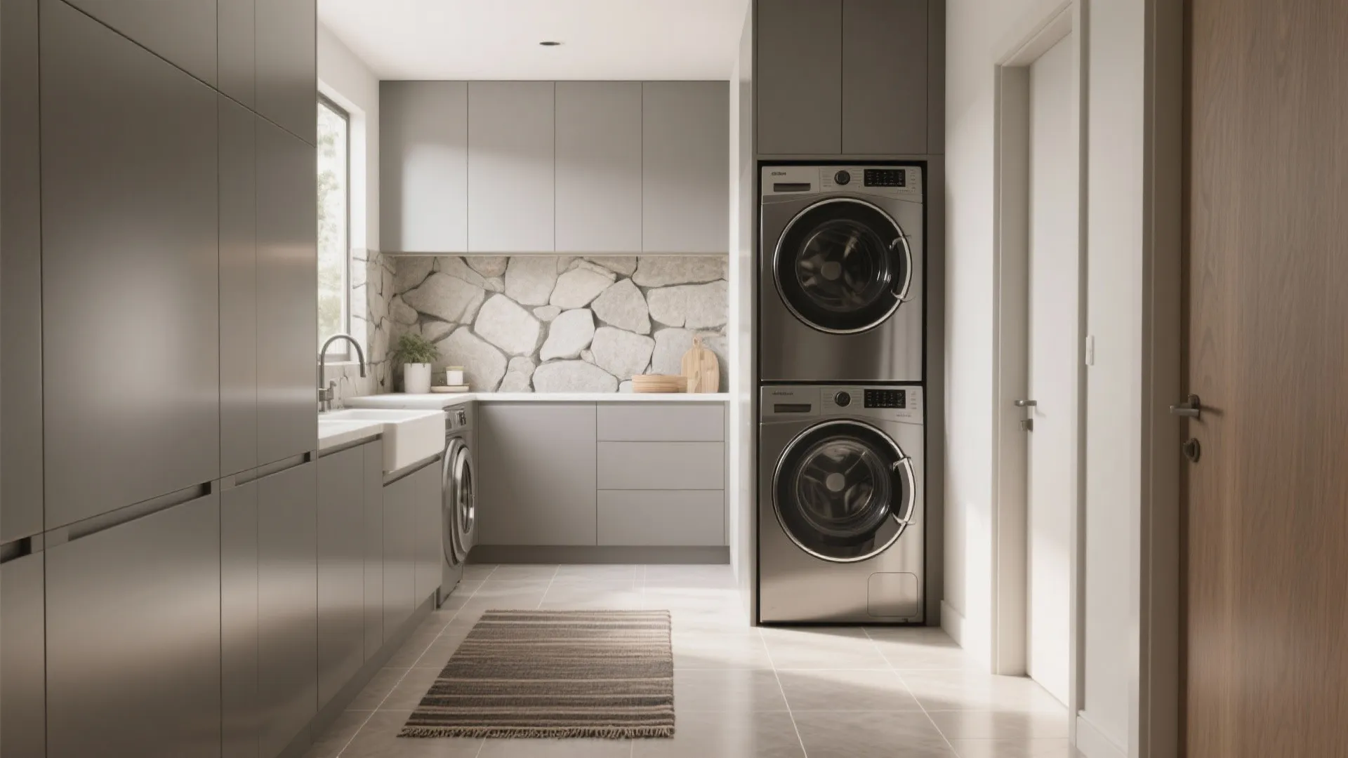 2. Large-format neutral porcelain