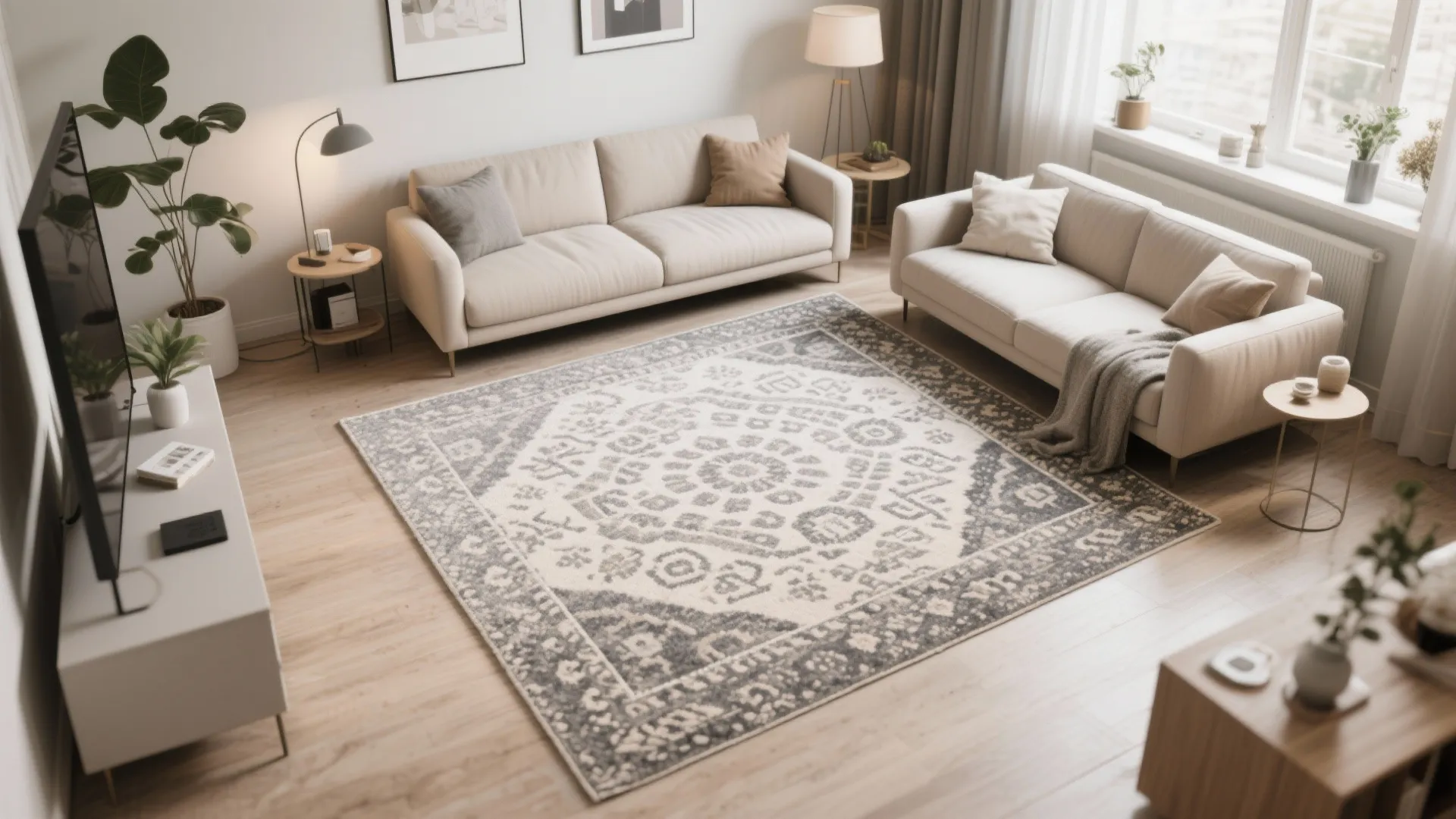 7. Large Statement Rug