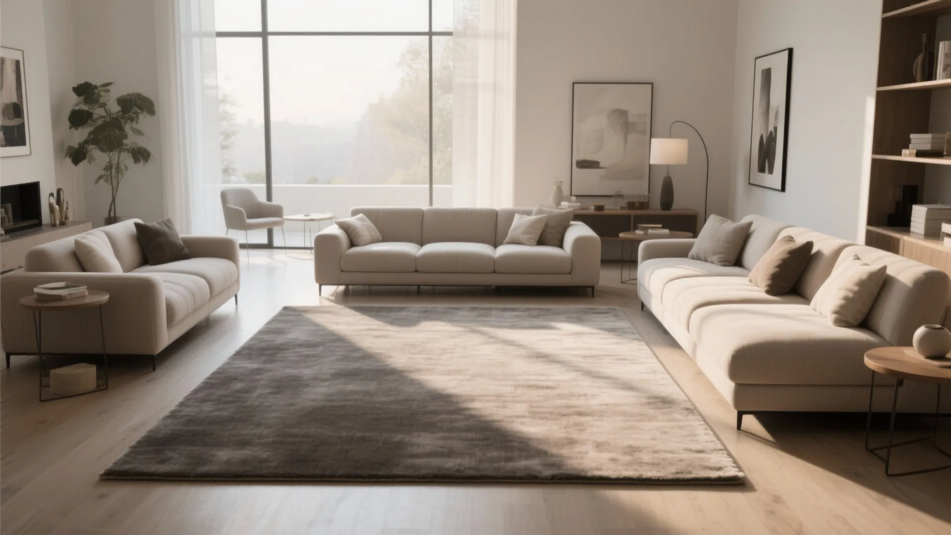 6. Large area rug for unity