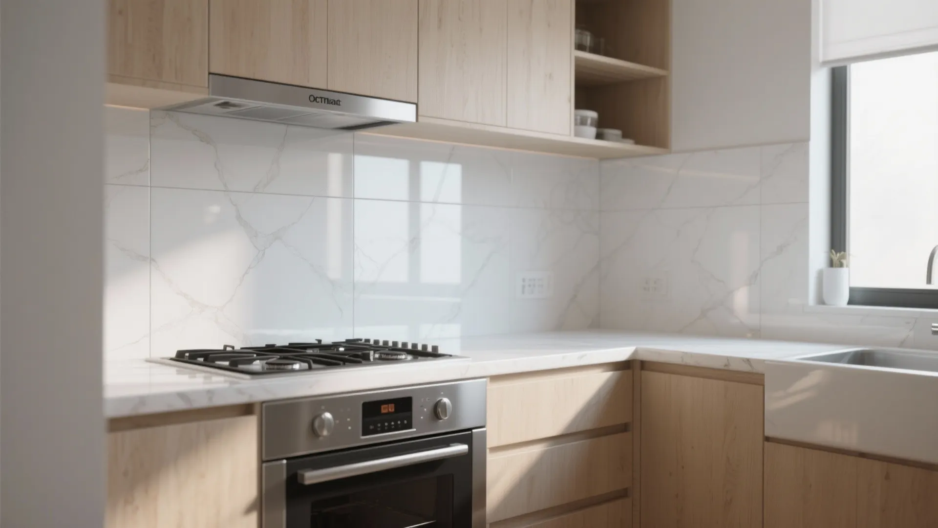 2. Glossy large-format slabs