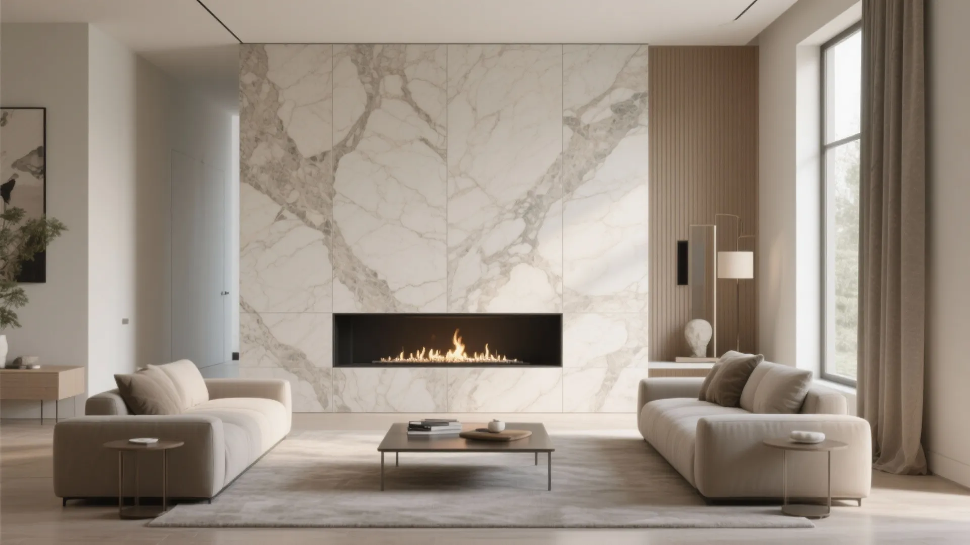 Large-Format Stone-Look Slabs for a Seamless Statement