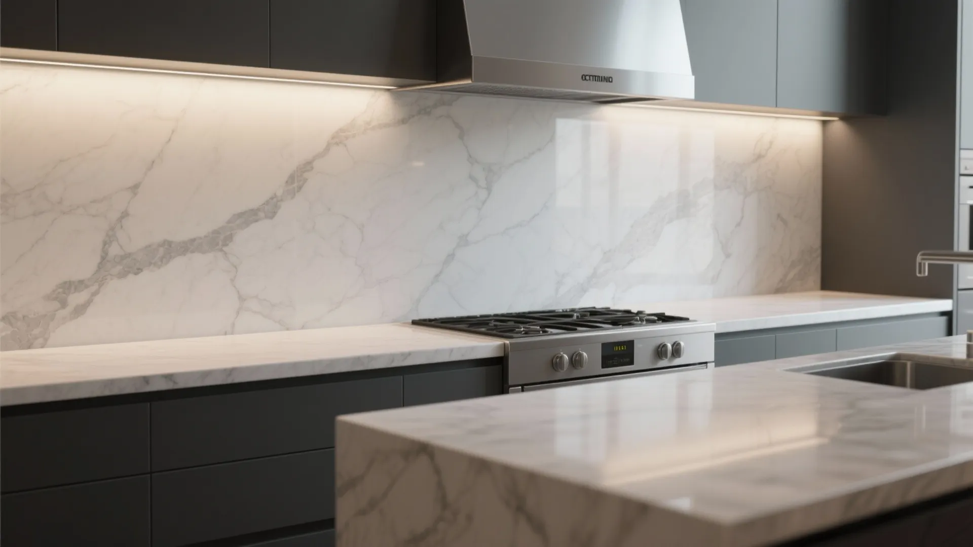 3. Large format slabs for a seamless look