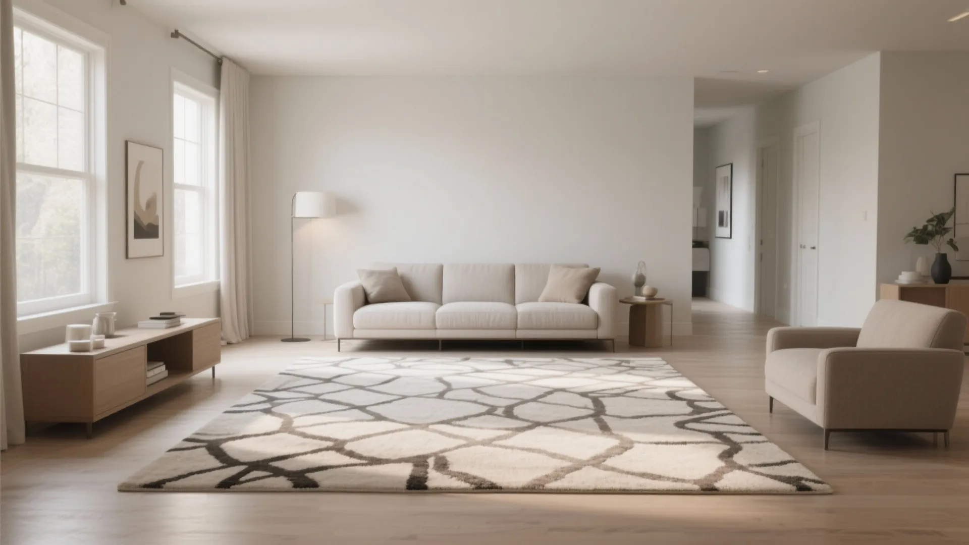 4. Large Statement Rug