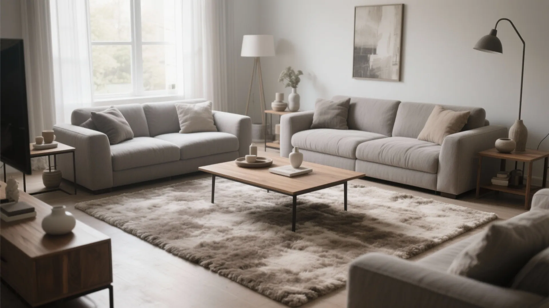 6. Large Taupe Area Rug