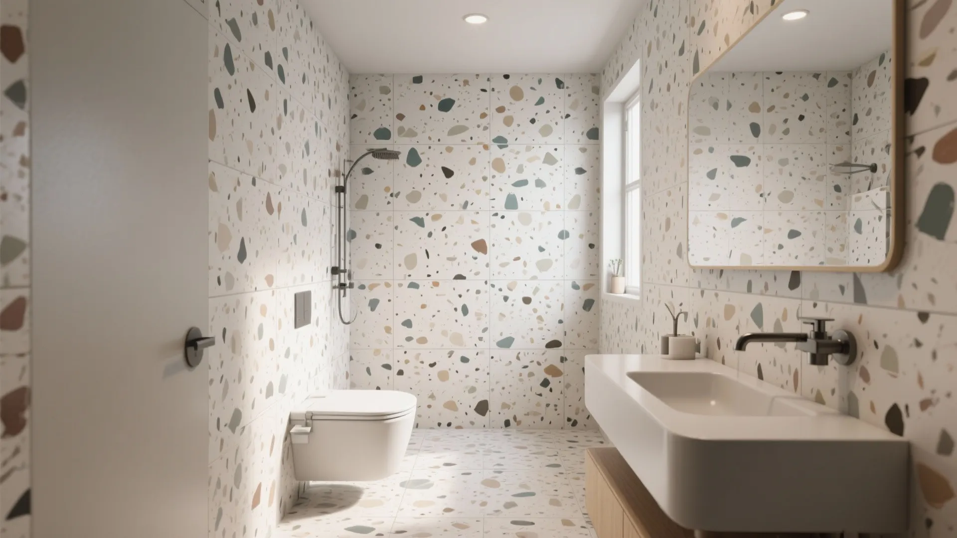 4. Large terrazzo for playful sophistication