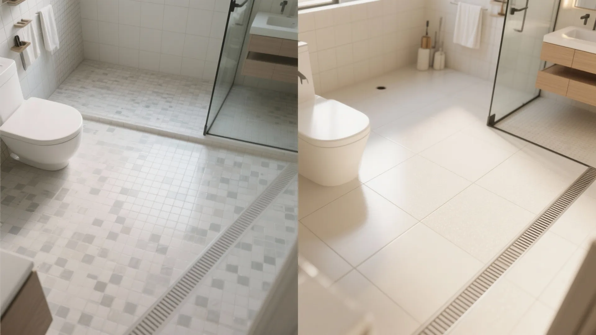 Large-Format Tiles with Etched or Micro-Etched Finish (Less Grout, More Calm)