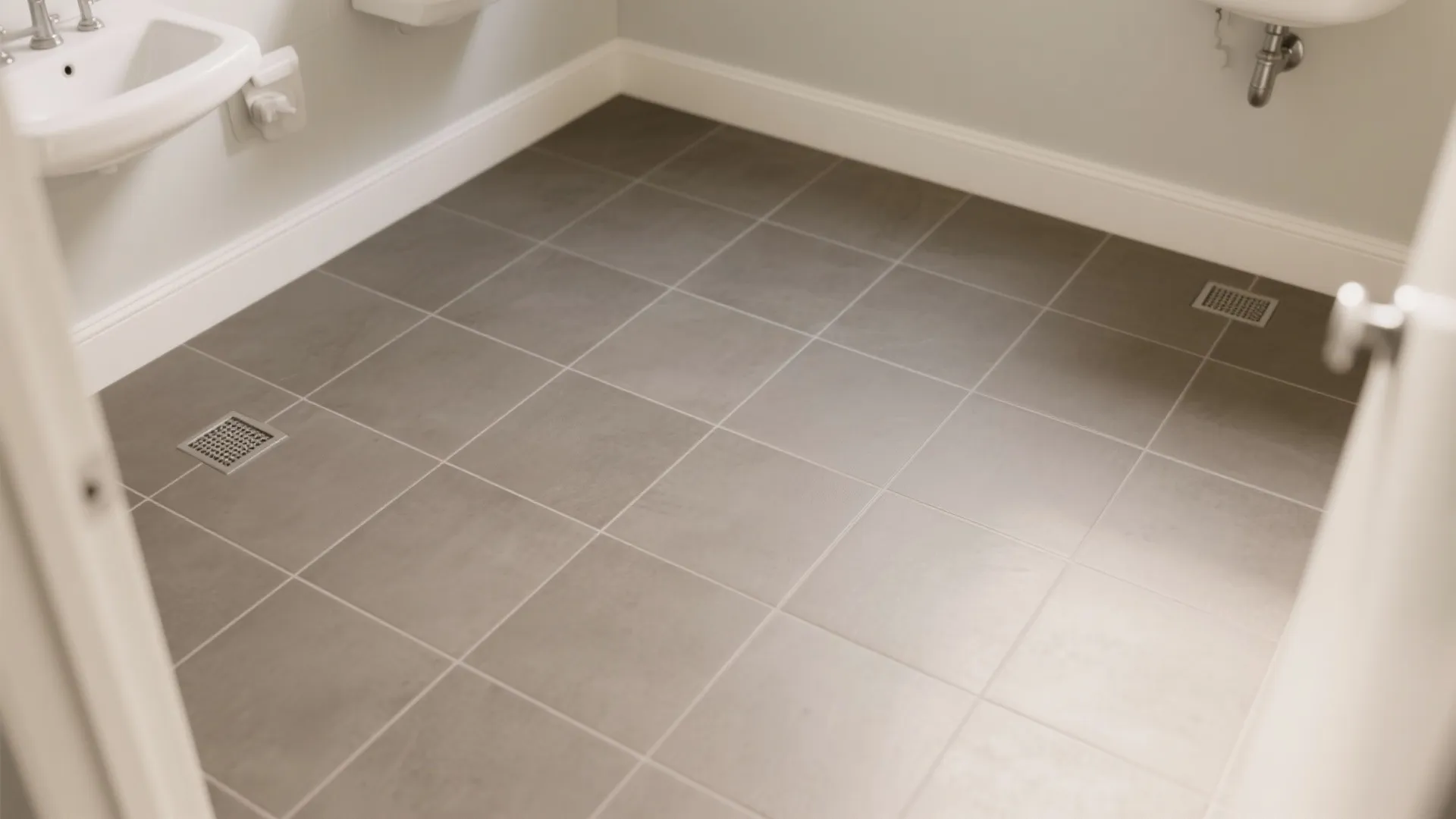 Large-Format Porcelain Floors with Tight Grout Lines