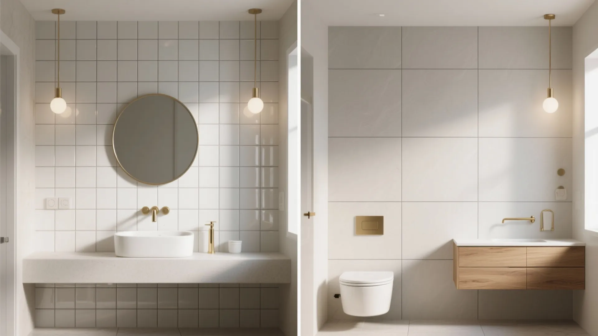 Large-Format Matte Porcelain to Minimize Grout Lines