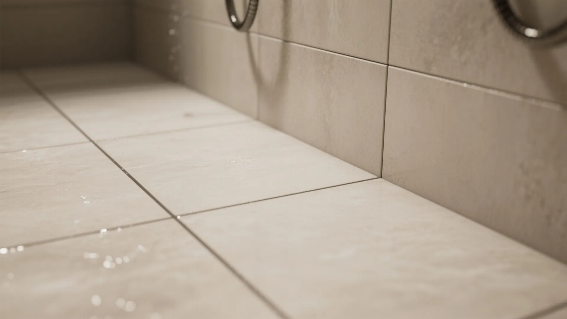 4. Large-format tiles and continuous grout lines