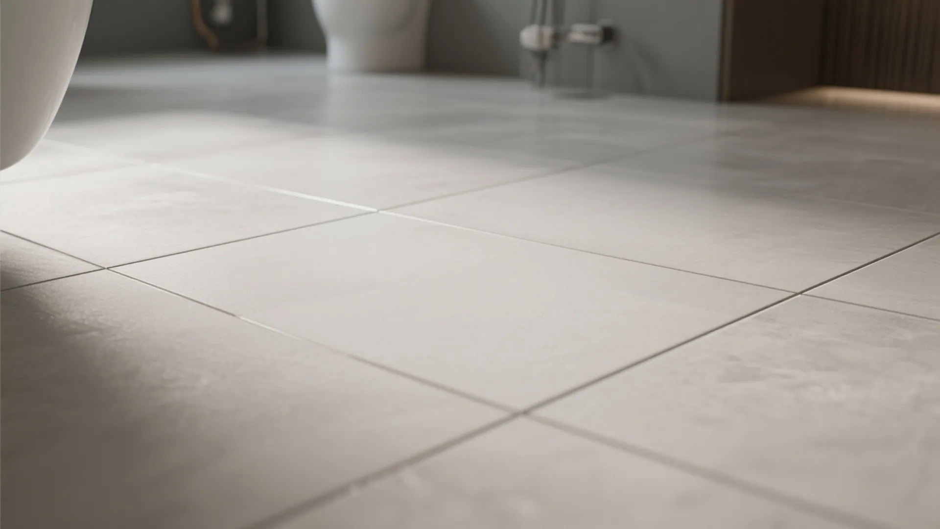 2. Choose large-format tiles for a seamless look