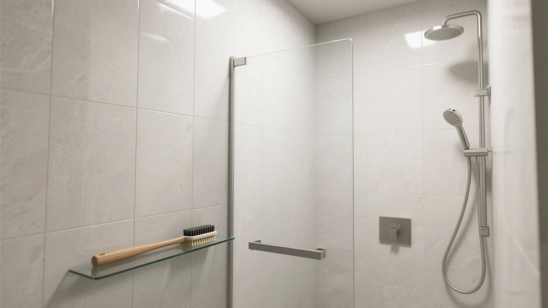 Large-format wall tiles with minimal grout