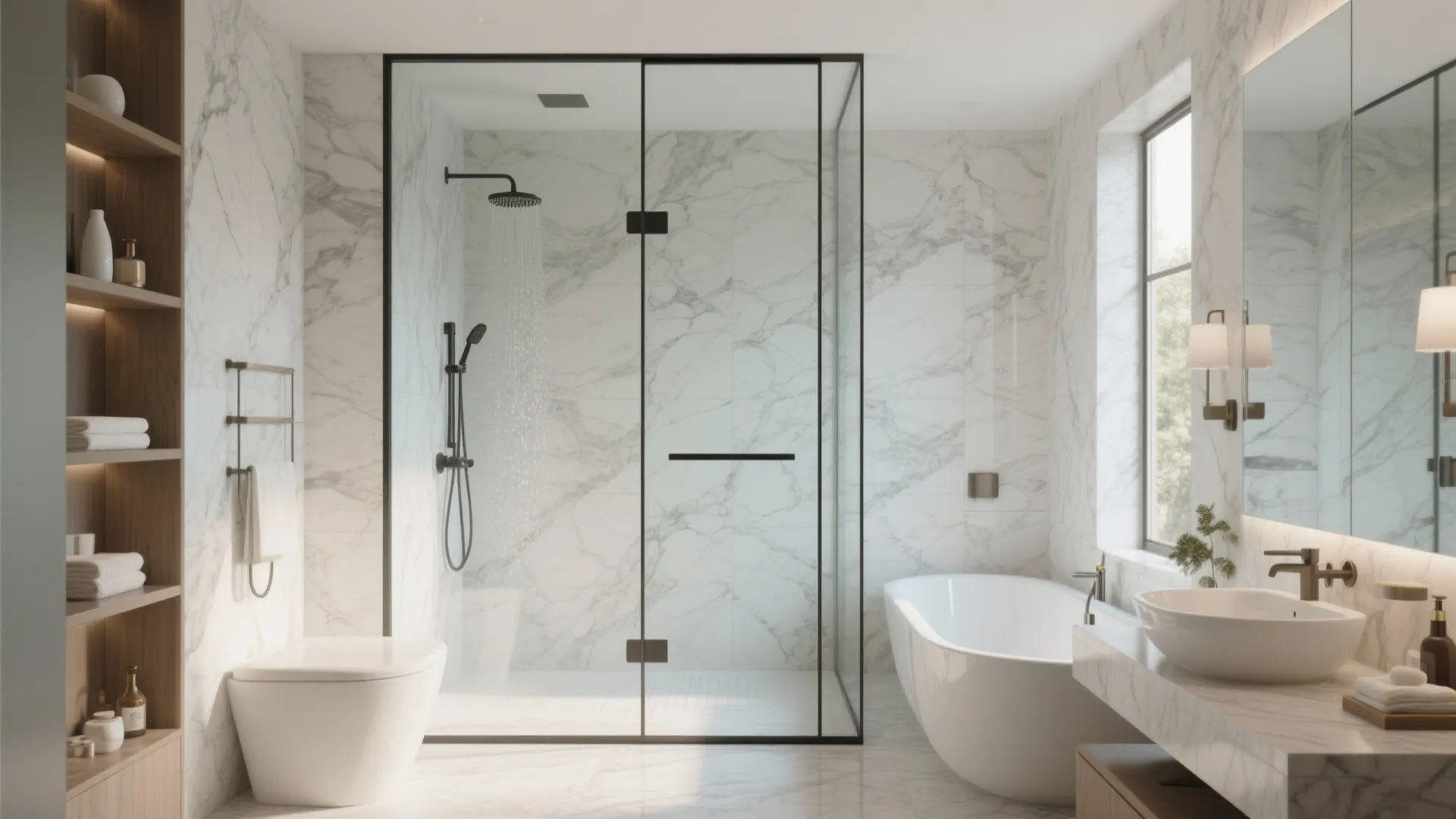 2. Large Walk-In Shower