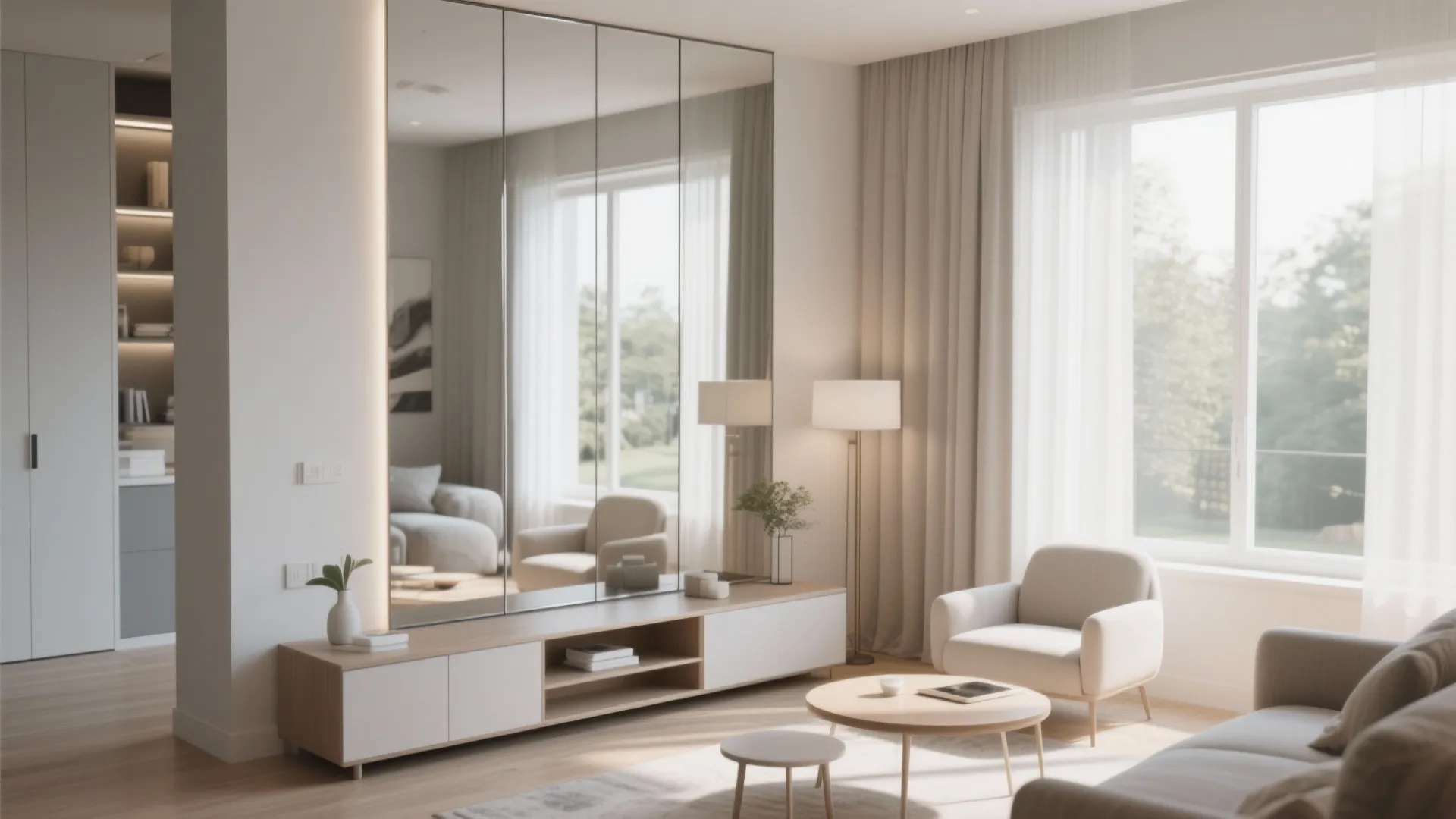 Large Mirrors to Expand Space