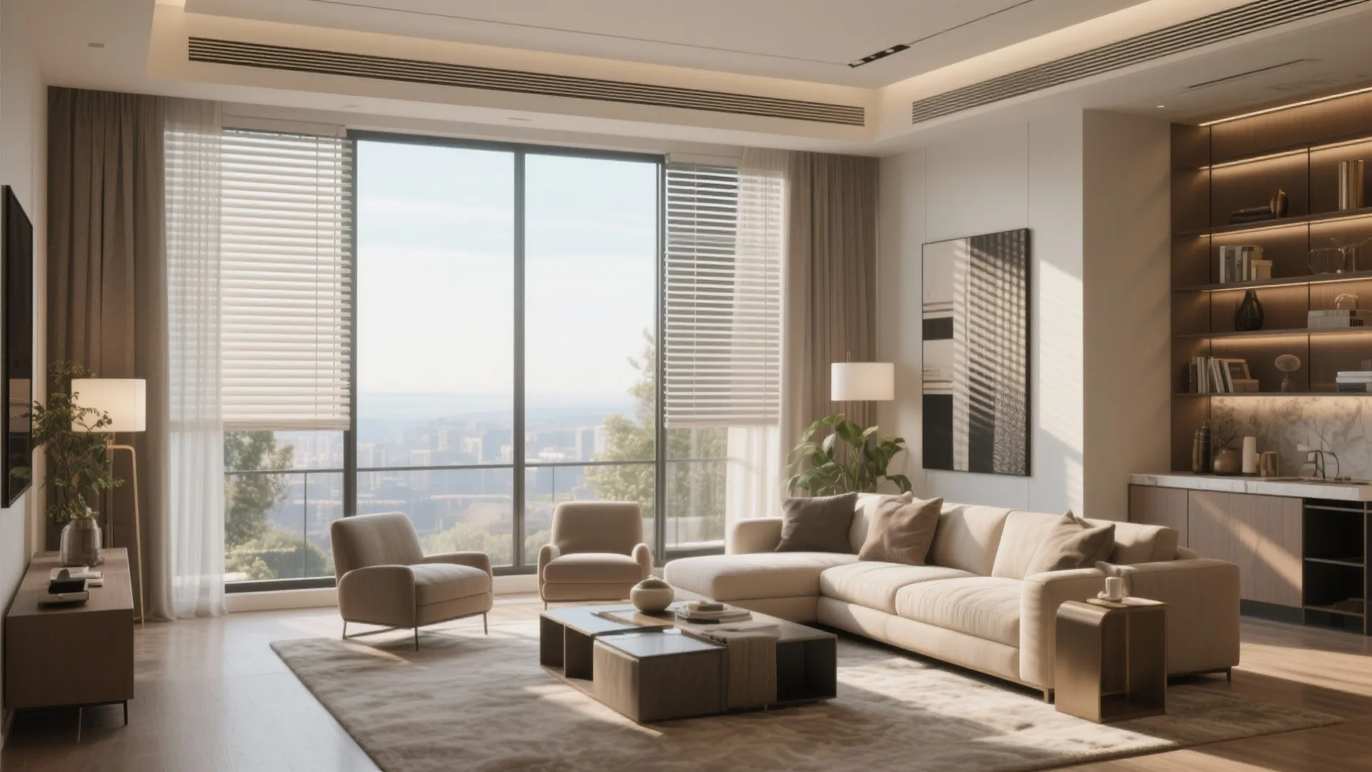 10 Large Window Blinds Ideas for Living Rooms