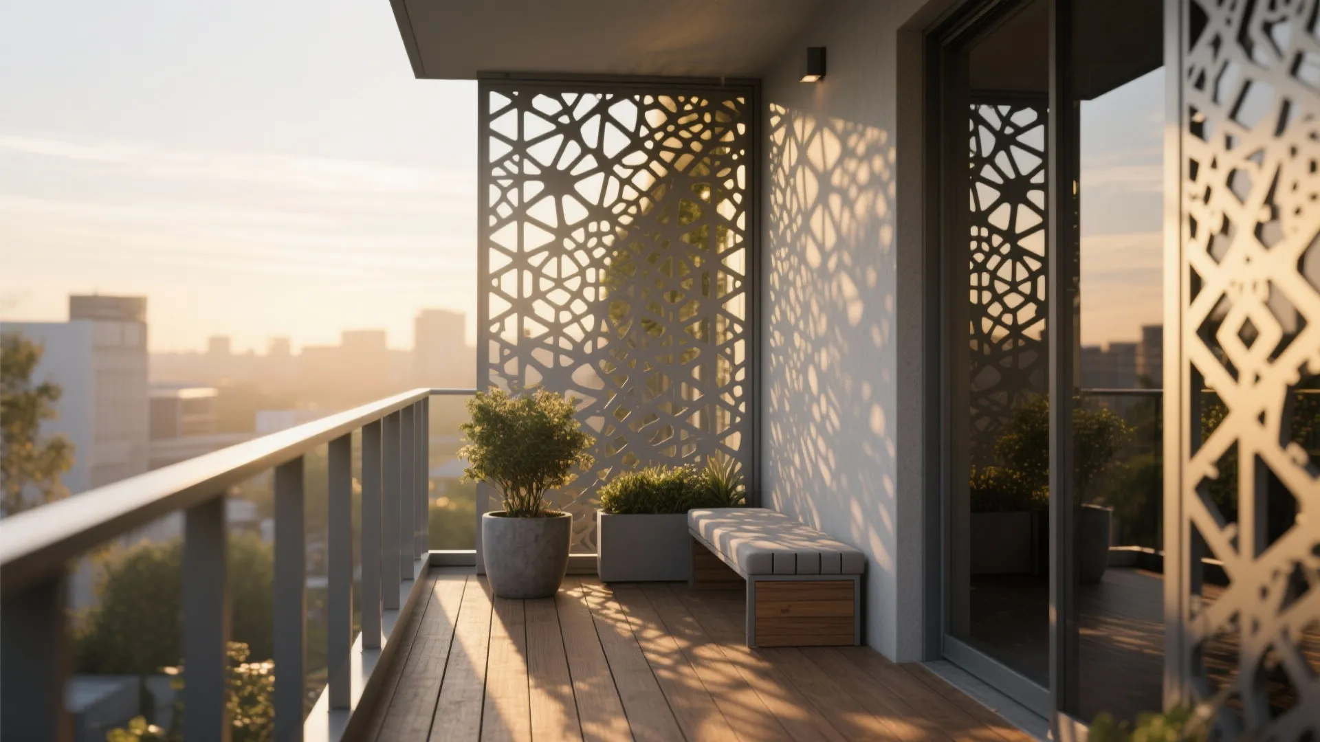 5) Laser-Cut Metal or Composite Screens with Pattern