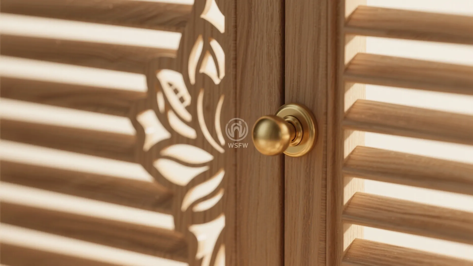 Laser-Cut Motifs on Plywood Shutters