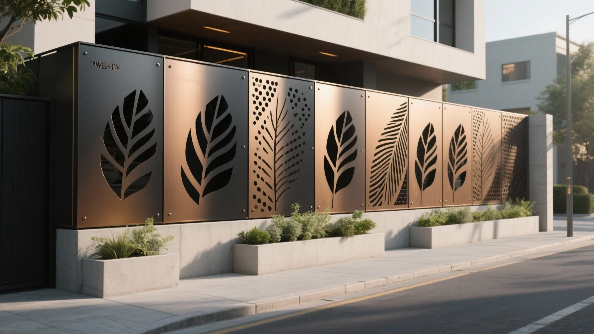 Laser-cut metal with nature-inspired patterns