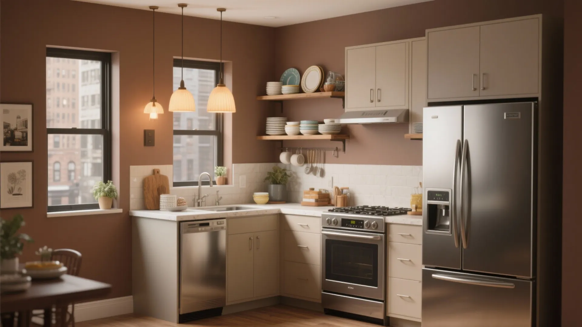 1. Warm Latte Brown for Cozy Kitchens