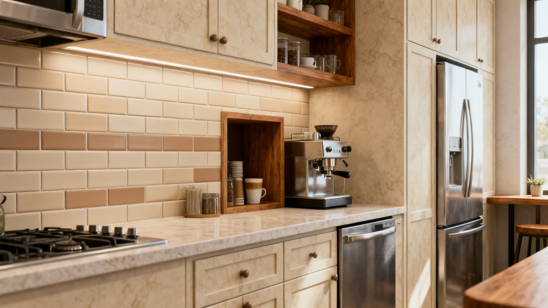 5 Coffee-Inspired Kitchen Wall Tile Ideas for Small Spaces
